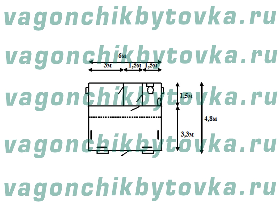 Модульный магазин из 2-х шт БК 6м